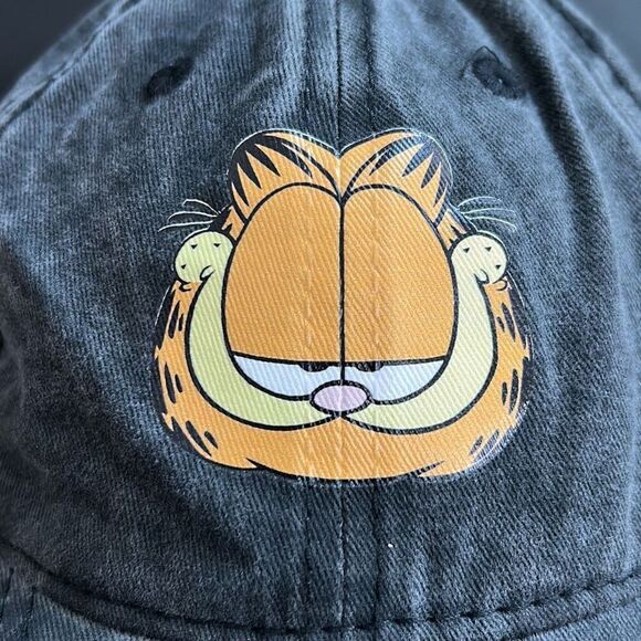 Garfield Hat Cap Washed Out Gray Black Adjustable - Picture 3 of 10